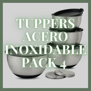 PACK 4 TUPPERS ACERO INOXIDABLE- MAMATERE